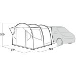 Easy Camp Tunnel-Busvorzelt Reine (dunkelgrau/hellgrau, mit Vordach, Modell 2025)