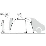 Easy Camp Tunnel-Busvorzelt Reine (dunkelgrau/hellgrau, mit Vordach, Modell 2025)