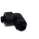 Alphacool Eiszapfen 16/10mm Anschraubtülle 90° drehbar G1/4 (schwarz, für weiche Schläuche (PVC, Silikon, Neoprene))