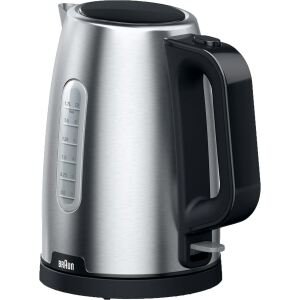Braun Houshold Wasserkocher PurShine WK 1500 BK (edelstahl/schwarz, 1,7 Liter, 2.200 Watt)
