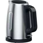 Braun Houshold Wasserkocher PurShine WK 1500 BK (edelstahl/schwarz, 1,7 Liter, 2.200 Watt)