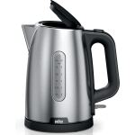 Braun Houshold Wasserkocher PurShine WK 1500 BK (edelstahl/schwarz, 1,7 Liter, 2.200 Watt)