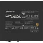 Montech CENTURY II 850 (silber, 1x 12-Pin High Power GPU, 4x PCIe, Kabelmanagement, 850 Watt)