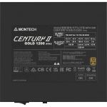 Montech CENTURY II 1200 (silber, 1x 12-Pin High Power GPU, 6x PCIe, Kabelmanagement, 1200 Watt)