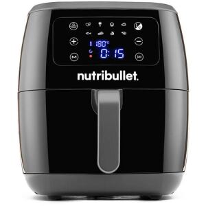 Nutribullet Heißluftfritteuse XXL Digital Air Fryer (schwarz/silber, 1.800 Watt, Korb 7 Liter)