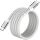 Nevox USB 2.0 Kabel, USB-C Stecker > USB-C Stecker 48V / 5A (weiß, 1 Meter, PD 3.1, Laden mit bis zu 240 Watt, magnetisch aufrollbar)