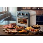 Ariete Heißluftfritteuse und Mini-Ofen 3in1 Vintage Blue (weiß/hellblau, 1.350 Watt, Garraum 16 Liter, mit Sichtfenster)