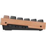Keychron K2 HE (schwarz/holz, DE-Layout, Gateron Double-Rail Magnetic Nebula, Aluminiumrahmen)