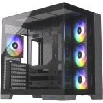 Silentware View A-RGB  (schwarz, Tempered Glass x2)