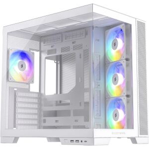 Silentware View A-RGB  (weiß, Tempered Glass x2)