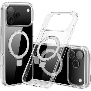 Nevox StyleShell SHOCKFlex mit Standfunktion (transparent, iPhone 17 Pro / iPhone 18 Pro, kompatibel mit MagSafe)