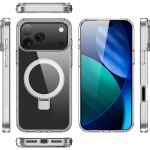 Nevox StyleShell SHOCKFlex mit Standfunktion (transparent, iPhone 17 Pro / iPhone 18 Pro, kompatibel mit MagSafe)