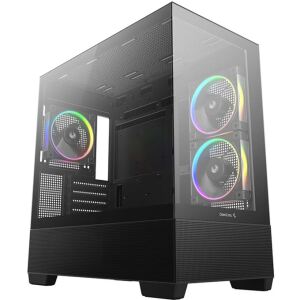Deepcool CG380 3F (schwarz, Temepered Glass x 2)
