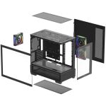 Deepcool CG380 3F (schwarz, Temepered Glass x 2)