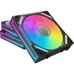 EKL WingBoost 4 (schwarz, 3er-Pack, 120 mm)