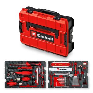 Einhell-KWB E-Case Werkzeugkoffer Renovierung, 78-teilig (schwarz/rot)
