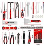 Einhell-KWB E-Case Werkzeugkoffer Renovierung, 78-teilig (schwarz/rot)