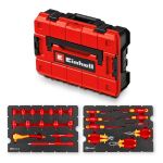 Einhell-KWB E-Case Werkzeugkoffer Elektrik-VDE, 24-teilig (rot/gelb, mit Werkzeug-Sortiment für Elektriker)