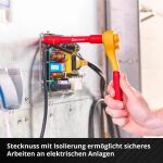 Einhell-KWB E-Case Werkzeugkoffer Elektrik-VDE, 24-teilig (rot/gelb, mit Werkzeug-Sortiment für Elektriker)