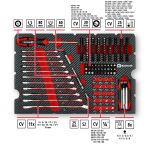 Einhell-KWB E-Case Werkzeugkoffer Mechanik, 201-teilig (schwarz/rot)