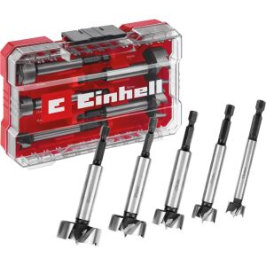 Einhell-KWB Forstnerbohrer-Satz, 5-teilig (rot/transparent, 1/4", in M-CASE)