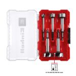 Einhell-KWB Forstnerbohrer-Satz, 5-teilig (rot/transparent, 1/4", in M-CASE)