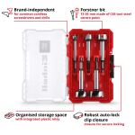 Einhell-KWB Forstnerbohrer-Satz, 5-teilig (rot/transparent, 1/4", in M-CASE)