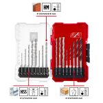 Einhell-KWB Bohrer-Set Holz, Stein und Metall M-CASE, 16-teilig