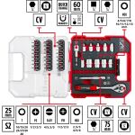 Einhell-KWB Bit- und Ratschen-Set in L-CASE, 37-teilig