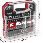 Einhell-KWB Bit- und Ratschen-Set in L-CASE, 37-teilig