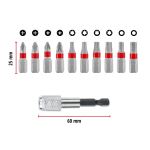 Einhell-KWB Impact-Bit-Satz mit Karabiner, Pocket-Set, 50 mm, 10-teilig