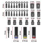 Einhell-KWB KFZ-Impact-Stecknuss- und Bit-Set in XL-CASE, 32-teilig