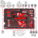 Einhell-KWB E-Case Werkzeugkoffer Universal, 80-teilig (schwarz/rot)
