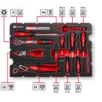 Einhell-KWB E-Case Werkzeugkoffer Universal, 80-teilig (schwarz/rot)