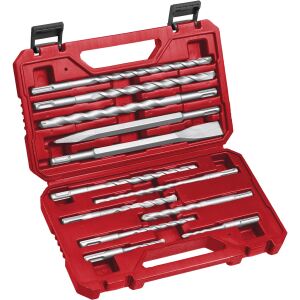 Einhell-KWB SDS Plus Meißel- & Bohrer-Satz, 12-teilig (rot, Ø 5-16mm, Transportkoffer)
