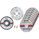 Einhell-KWB Trennscheiben Starter-Set, Ø 125mm, 10-teilig (für Winkelschleifer, in Aufbewahrungsdose)