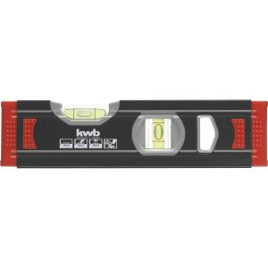 Einhell-KWB Alu-Mini-Wasserwaage 20 cm (dunkelgrau/rot)