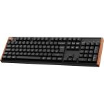 Keychron K10 HE (schwarz/holz, DE-Layout, Gateron Double-Rail Magnetic Nebula, Hot-Swap, Aluminiumrahmen, RGB)