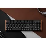 Keychron K10 HE (schwarz/holz, DE-Layout, Gateron Double-Rail Magnetic Nebula, Hot-Swap, Aluminiumrahmen, RGB)