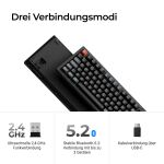 Keychron V6 Ultra 8K (schwarz, DE-Layout, Keychron Silk POM Red, Hot-Swap, RGB)