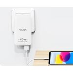 Nevox 45W DUAL slim USB-C Ladegerät GaN EU / US (weiß)