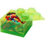 Room Copenhagen LEGO Storage Brick 4 Top Lid Translucent (hellgrün/transparent)