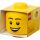 Room Copenhagen LEGO Storage Head "Happy Boy", mini (gelb)