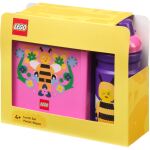 Room Copenhagen LEGO Lunch-Box Set Bee (lila/pink, 2-teilig, mit Trinkflasche)