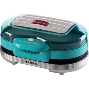 Ariete Hamburger-Grill Party Time (hellblau/silber, 1.200 Watt, 50s Style)