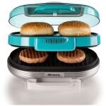 Ariete Hamburger-Grill Party Time (hellblau/silber, 1.200 Watt, 50s Style)