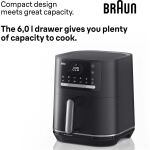 Braun Houshold 2-in-1 Heißluftfritteuse MultiFry 5, HF 5054I (schwarz, 2.000 Watt, Korb 6,0 Liter)