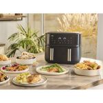 Braun Houshold Heißluftfritteuse TwinCook 3, TD 3030I (schwarz (matt), 2.850 Watt, 2 Körbe je 4 Liter)