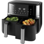 Braun Houshold Heißluftfritteuse TwinCook 3, TD 3030I (schwarz (matt), 2.850 Watt, 2 Körbe je 4 Liter)