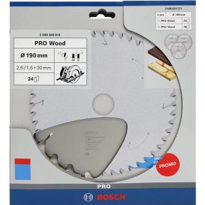 Bosch Power Tools PRO Wood Kreissägeblatt 190 mm (3 Stück, Promo-Pack)